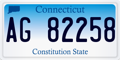 CT license plate AG82258