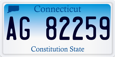 CT license plate AG82259