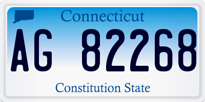 CT license plate AG82268