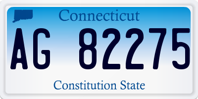 CT license plate AG82275