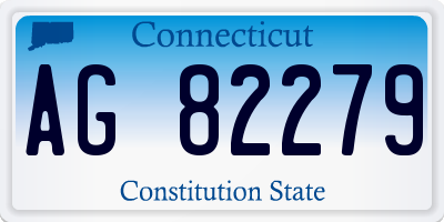 CT license plate AG82279