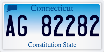 CT license plate AG82282