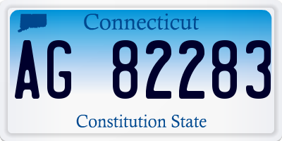 CT license plate AG82283