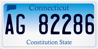 CT license plate AG82286