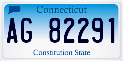 CT license plate AG82291
