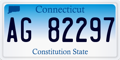 CT license plate AG82297