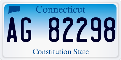 CT license plate AG82298