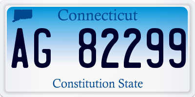 CT license plate AG82299