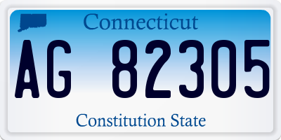 CT license plate AG82305