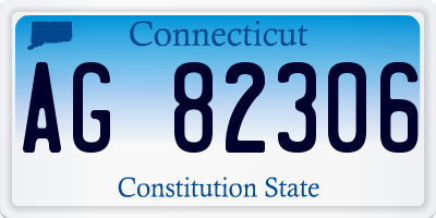 CT license plate AG82306