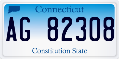 CT license plate AG82308