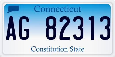 CT license plate AG82313