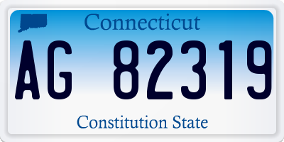 CT license plate AG82319