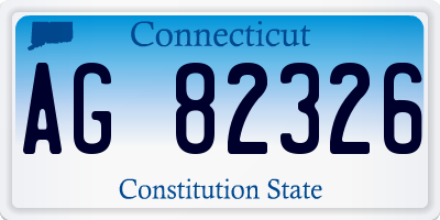CT license plate AG82326