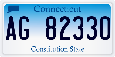 CT license plate AG82330