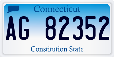 CT license plate AG82352