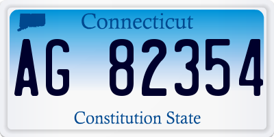 CT license plate AG82354