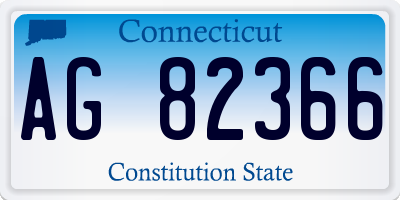 CT license plate AG82366