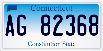 CT license plate AG82368