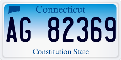 CT license plate AG82369