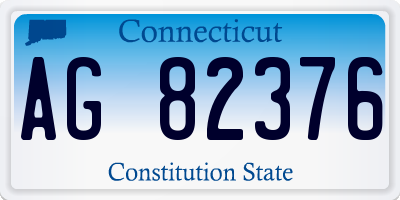 CT license plate AG82376