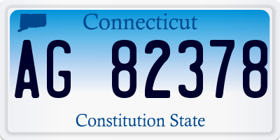 CT license plate AG82378