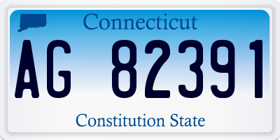 CT license plate AG82391