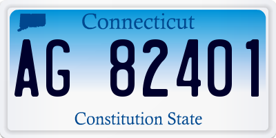 CT license plate AG82401