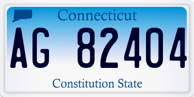 CT license plate AG82404
