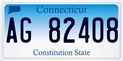 CT license plate AG82408