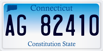 CT license plate AG82410