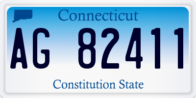 CT license plate AG82411