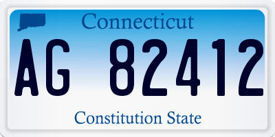 CT license plate AG82412