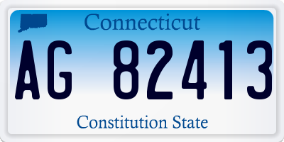 CT license plate AG82413
