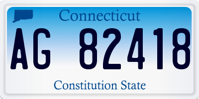 CT license plate AG82418