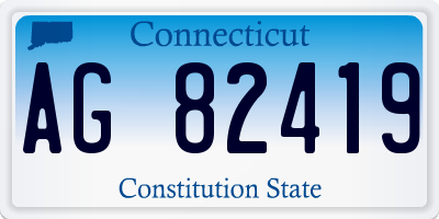 CT license plate AG82419