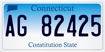 CT license plate AG82425
