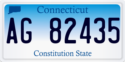 CT license plate AG82435