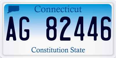 CT license plate AG82446