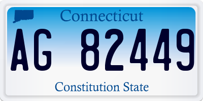 CT license plate AG82449