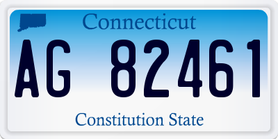 CT license plate AG82461