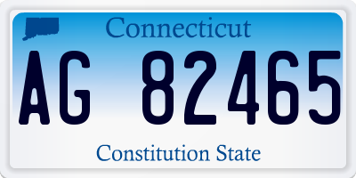 CT license plate AG82465