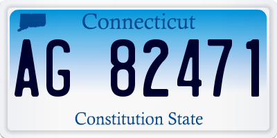 CT license plate AG82471