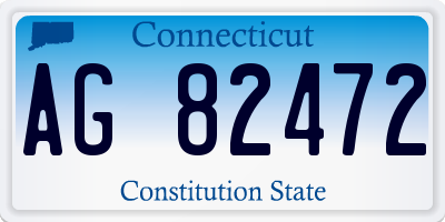 CT license plate AG82472