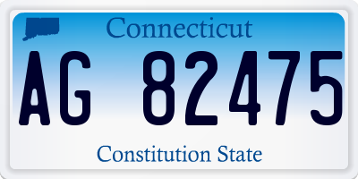 CT license plate AG82475