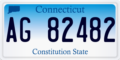 CT license plate AG82482