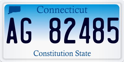 CT license plate AG82485