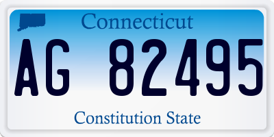 CT license plate AG82495