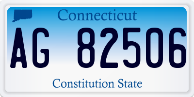 CT license plate AG82506