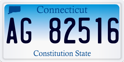 CT license plate AG82516